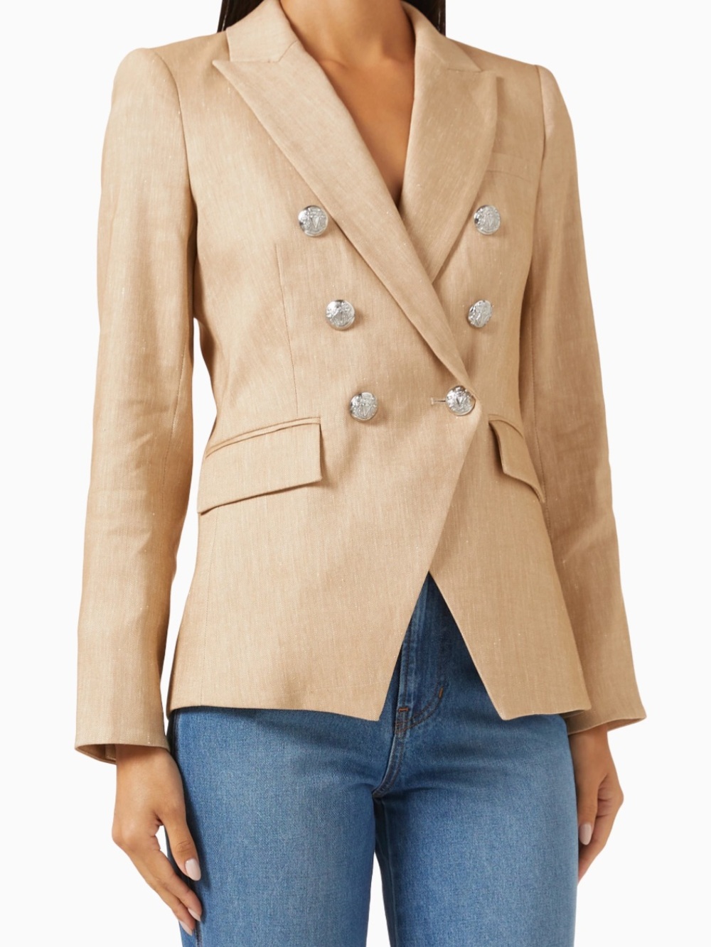 Veronica Beard Miller Linen Dickey Blazer